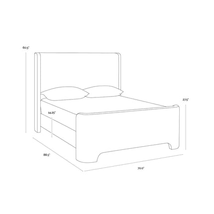 Sunpan Ives White Queen Bed