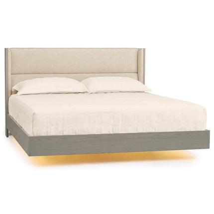 Copeland Sloane Floating Bed With Lighting - Grade A/B/Ultra-Suede/Leather/COM