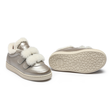 Hanzell Sneakers | Kindersneakers | Champagne Metallic Leather
