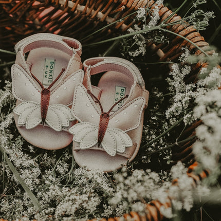 Tuti Sky Sandals | Butterfly | Powder Metallic Nubuck