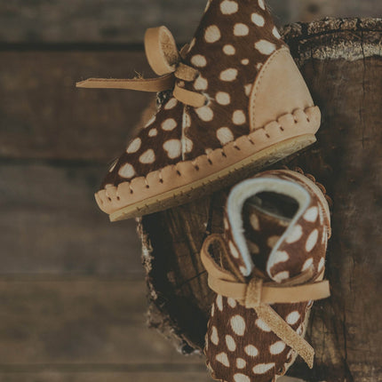 Pina Exclusive Booties | Brown Spotted Cow Hair