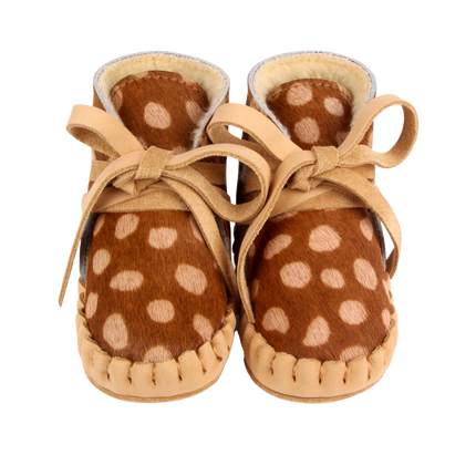 Pina Exclusive Booties | Brown Spotted Cow Hair