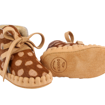 Pina Exclusive Booties | Brown Spotted Cow Hair