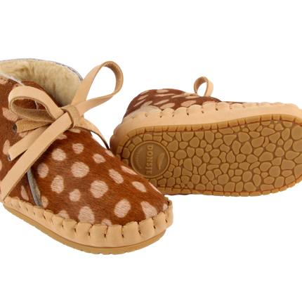 Pina Exclusive Booties | Brown Spotted Cow Hair