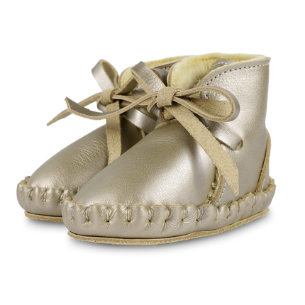 Pina Exclusive Booties | Champagne Metallic Leather
