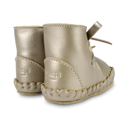 Pina Exclusive Booties | Champagne Metallic Leather
