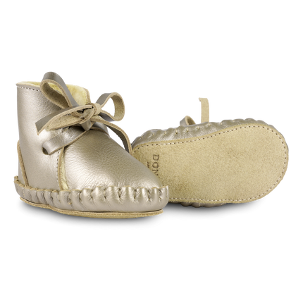 Pina Exclusive Booties | Champagne Metallic Leather