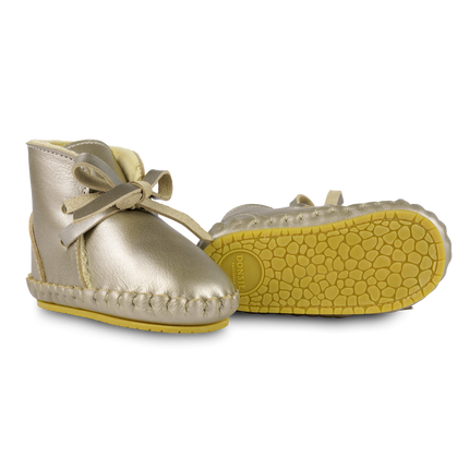 Pina Exclusive Booties | Champagne Metallic Leather