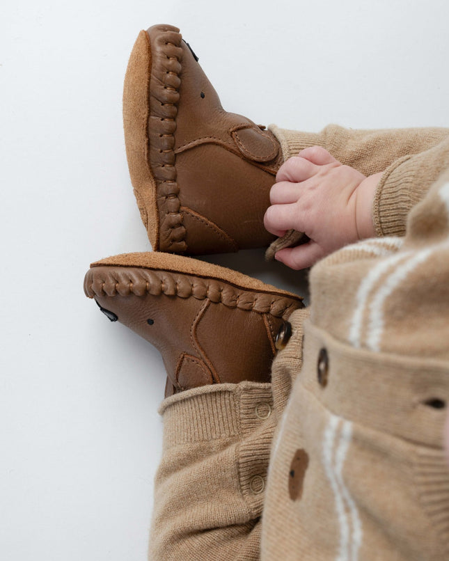 Kapi Classic Booties | Bear | Cognac Classic Leather