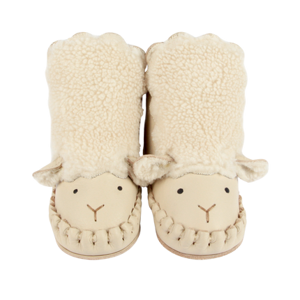 Kapi Exclusive Booties | Lammy | Cream Leather
