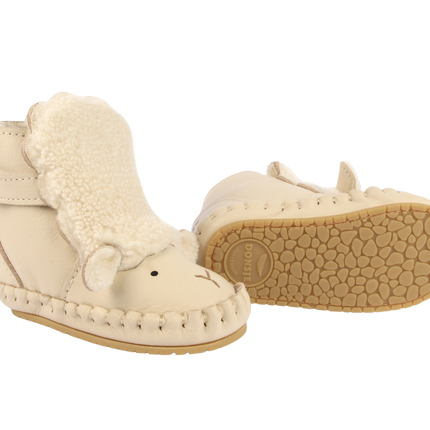 Kapi Exclusive Booties | Lammy | Cream Leather