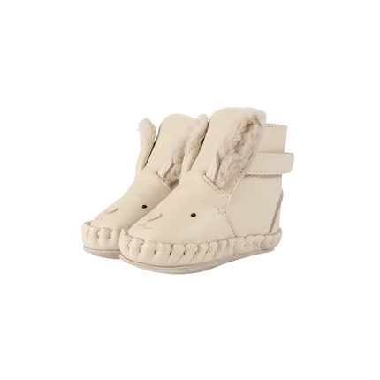Kapi Exclusive Booties | Rabbit | Cream Leather