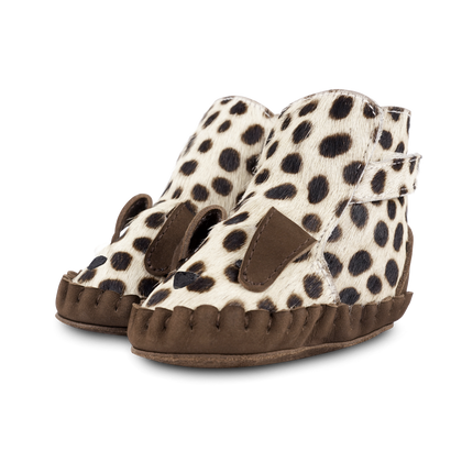 Kapi Exclusive Booties | Dalmatian | Black Spotted Cow Hair