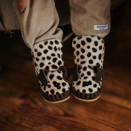 Kapi Exclusive Booties | Dalmatian | Black Spotted Cow Hair