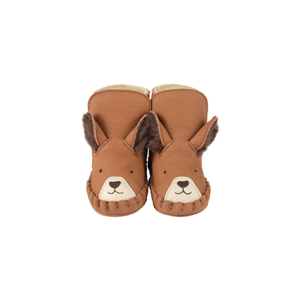 Kapi Exclusive Booties | Fluffy Squirrel | Walnut Nubuck