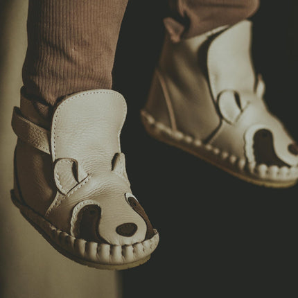 Kapi Special Booties | Raccoon | Ivory Classic Leather