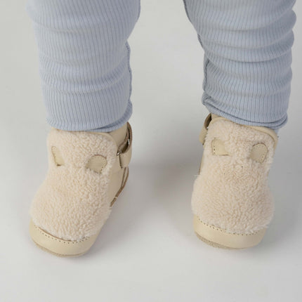 Richy Booties | Polar Bear | Off White Curly Faux Fur
