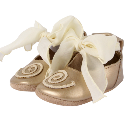 Alice | Moon Shell | Champagne Metallic Leather