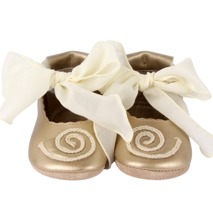 Alice | Moon Shell | Champagne Metallic Leather