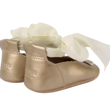 Alice | Moon Shell | Champagne Metallic Leather