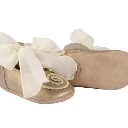 Alice | Moon Shell | Champagne Metallic Leather