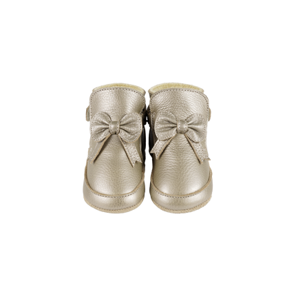 Cubow Booties | Champagne Metallic Leather