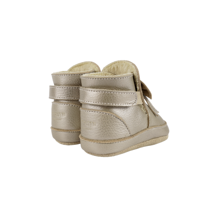 Cubow Booties | Champagne Metallic Leather