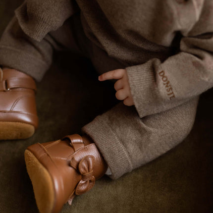 Cubow Booties | Clay Metallic Leather