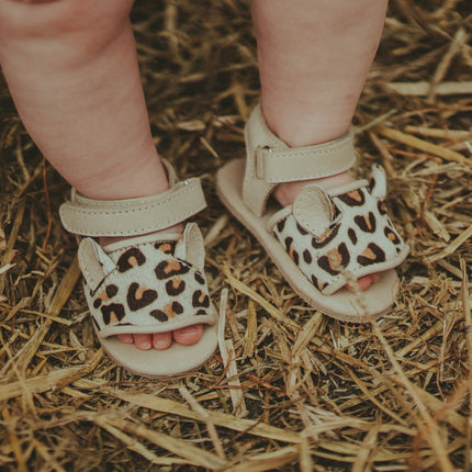 Alina Sandals | Leopard | Ivory Classic Leather