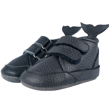 Levin Sneakers | Petrol Grain Leather