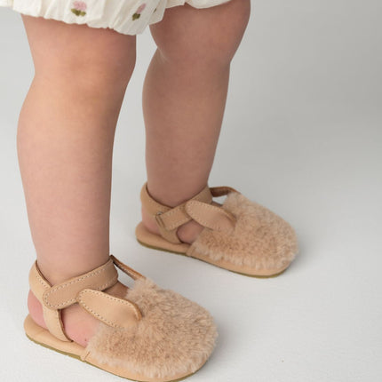 Romi Sandals | Fluffy Bunny | Light Rust Leather