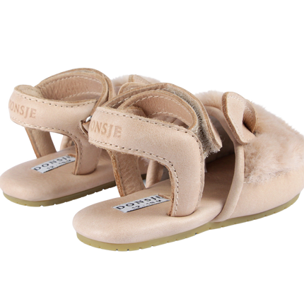 Romi Sandals | Fluffy Bunny | Light Rust Leather