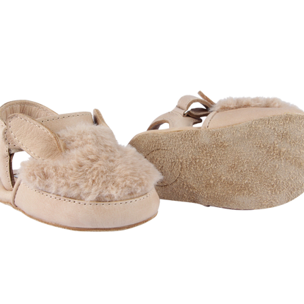 Romi Sandals | Fluffy Bunny | Light Rust Leather