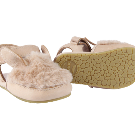 Romi Sandals | Fluffy Bunny | Light Rust Leather