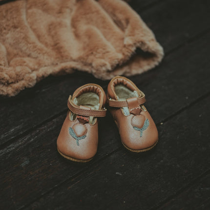 Carlie Shoes | Rose Hip | Caramel Metallic Nubuck