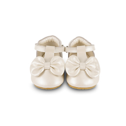 Meau Shoes | Off White Metallic Leather