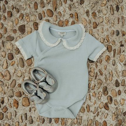 Amdy Shoes | Silver Grey Metallic Leather