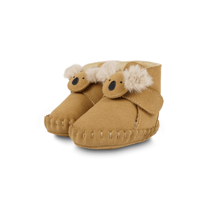 Pouty Booties | Fluffy Koala | Sand Suede