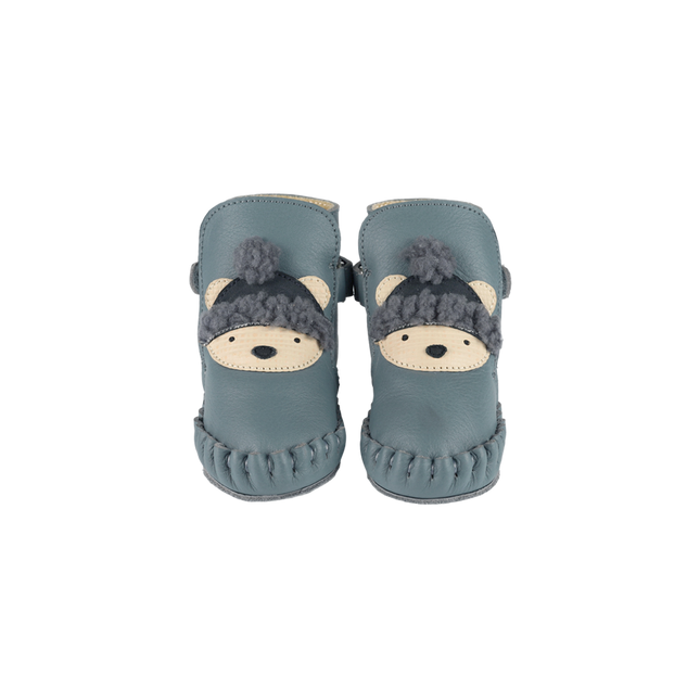 Junus Booties | Polar Bear | Blue Stone Leather