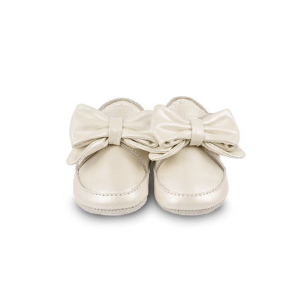 Mileau Sneakers | Off White Metallic Leather