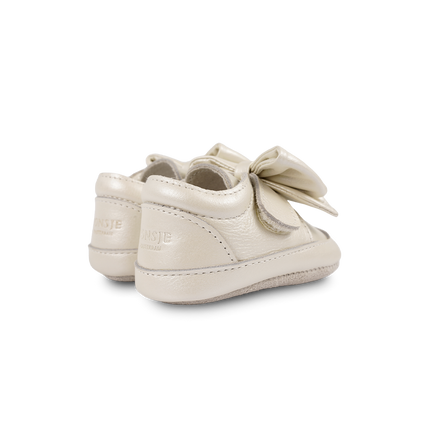 Mileau Sneakers | Off White Metallic Leather