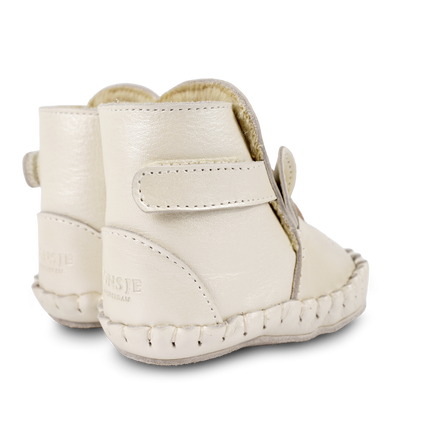 Ynzi Booties | Unicorn | Off White Metallic Leather