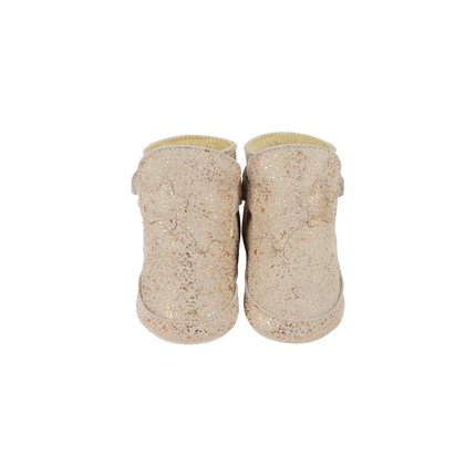 Diena Booties | Shooting Star | Cream Metallic Suede