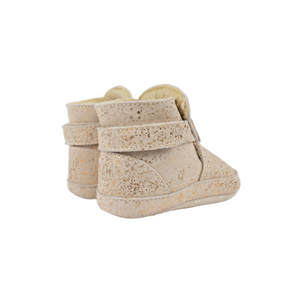 Diena Booties | Shooting Star | Cream Metallic Suede