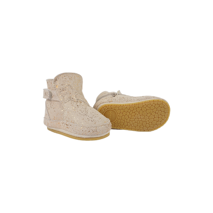 Diena Booties | Shooting Star | Cream Metallic Suede
