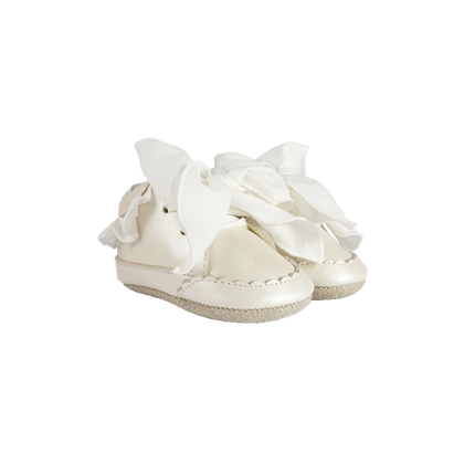 Nienelien Sneakers | Off White Metallic Leather