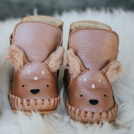Smikki Booties | Deer | Clay Metallic Leather
