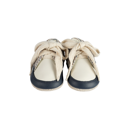 Pluksel Sneakers | Navy - Burgundy - Thin Striped