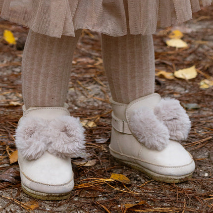Amrini Booties | Ivory Classic Leather