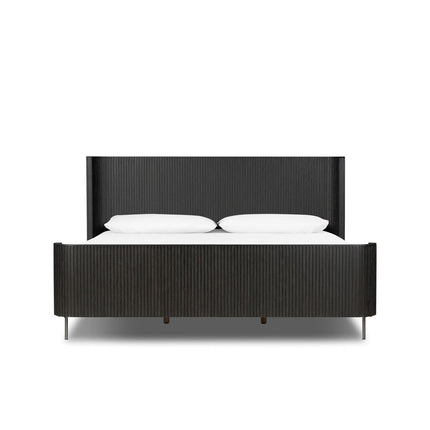 Four Hands Fletcher Distressed Black King Size Bed